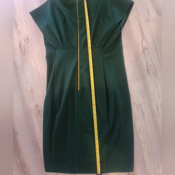 Calvin Klein Emerald Green Cap-Sleeve Sheath Dress Sz 12 - Picture 7 of 10